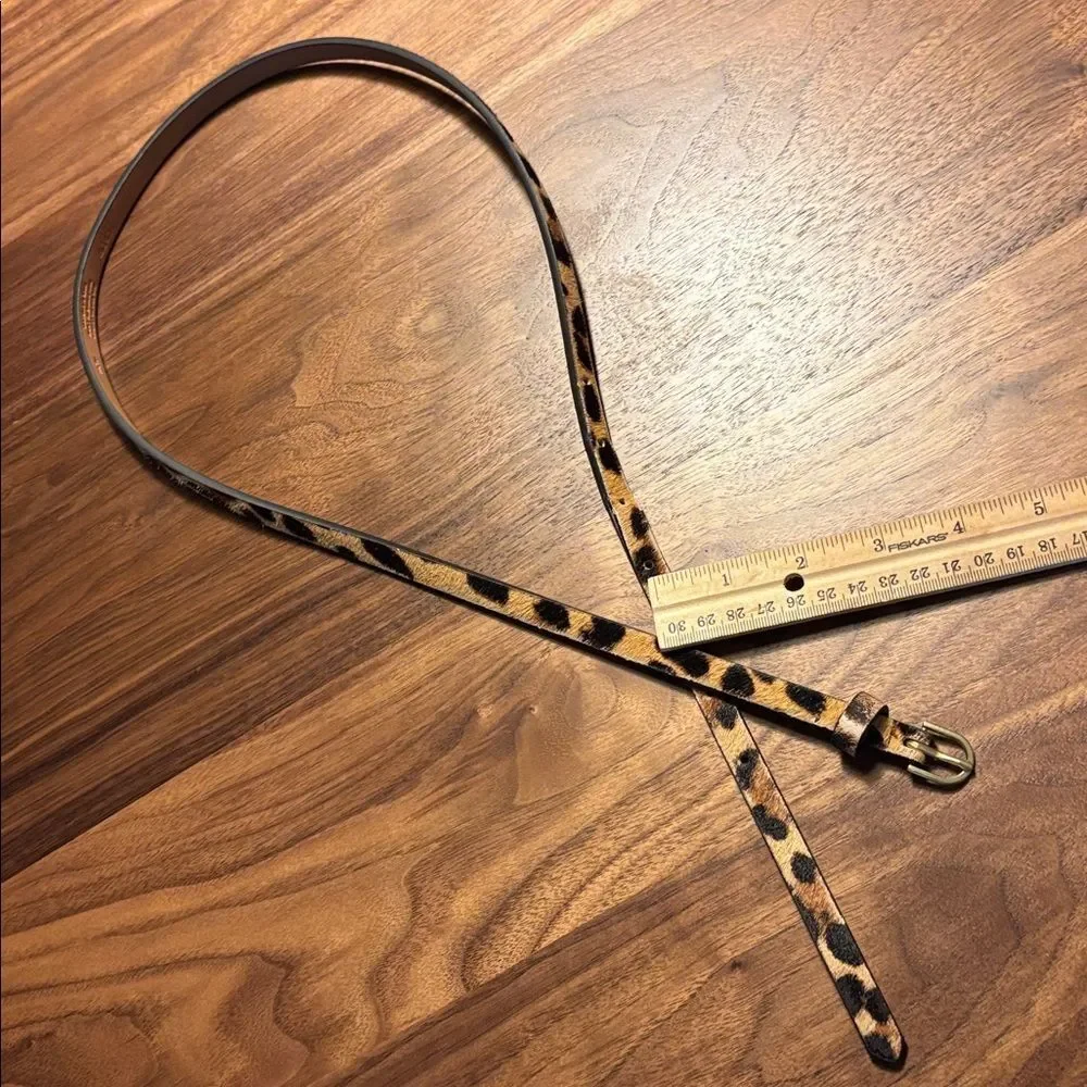 J. Crew Calf Hair Animal Print Leather Belt - XS/S - Picture 3 of 8